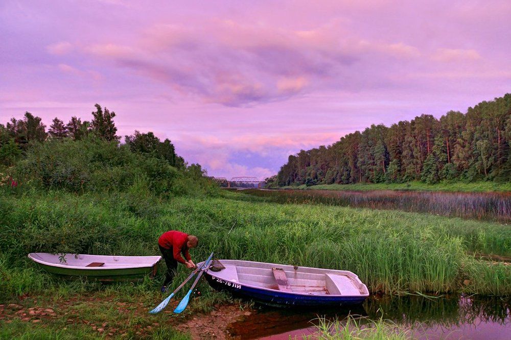 На вечерней зорьке