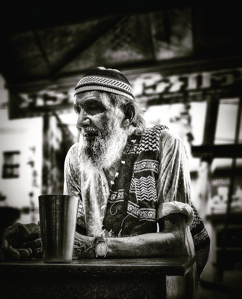 Aged face..