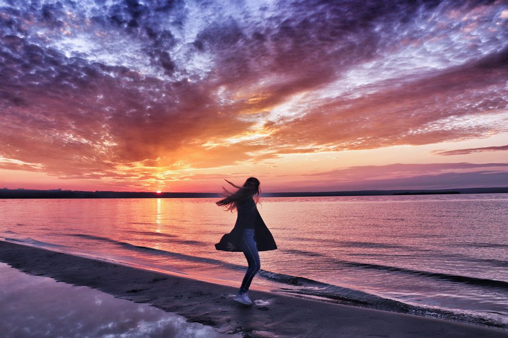 Закат на Волге