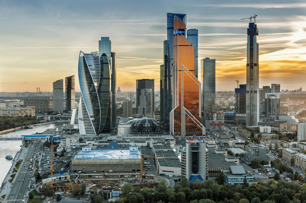 Москва-Сити в конце дня