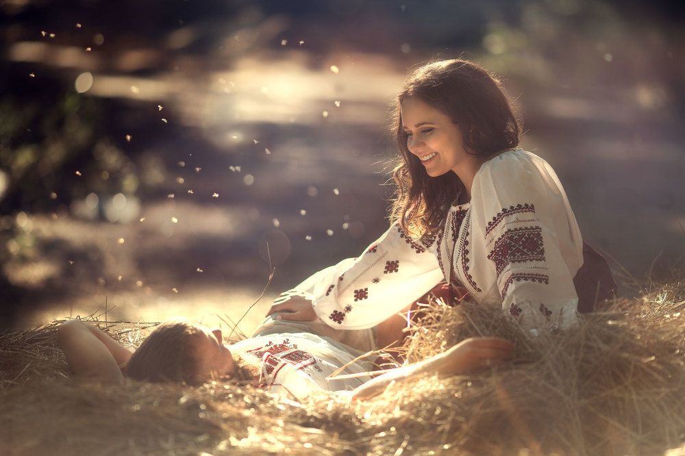 На сеновале