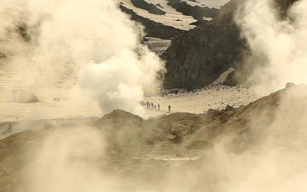 В кратере вулкана.