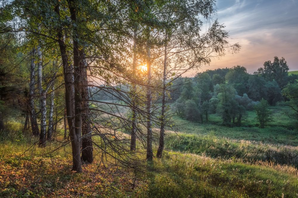 Теплый осенний закат