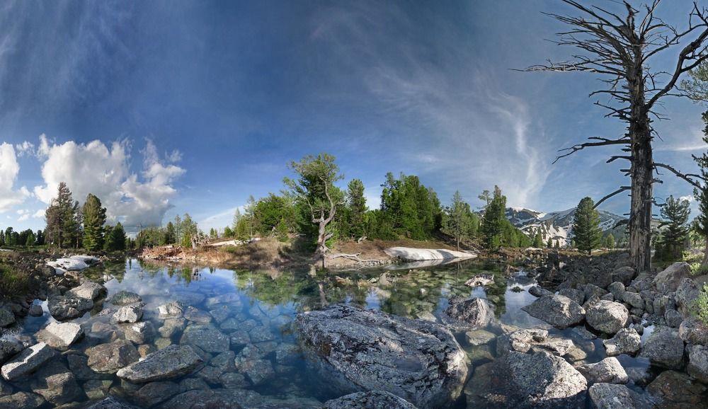 Заливы Первого озера Красной горы.