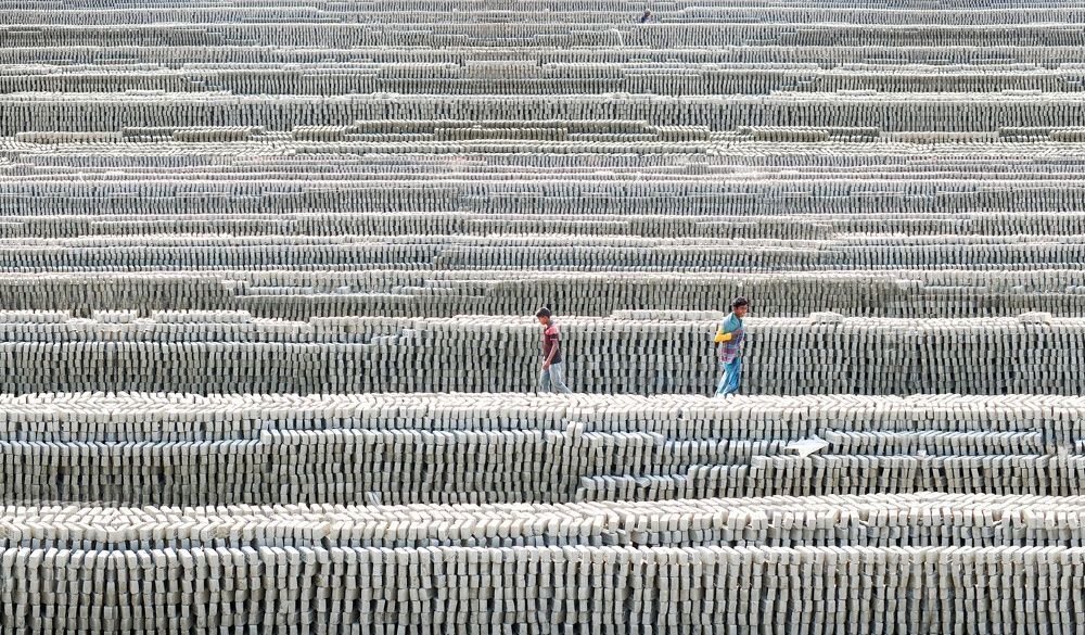 Pattern of life in brick  field