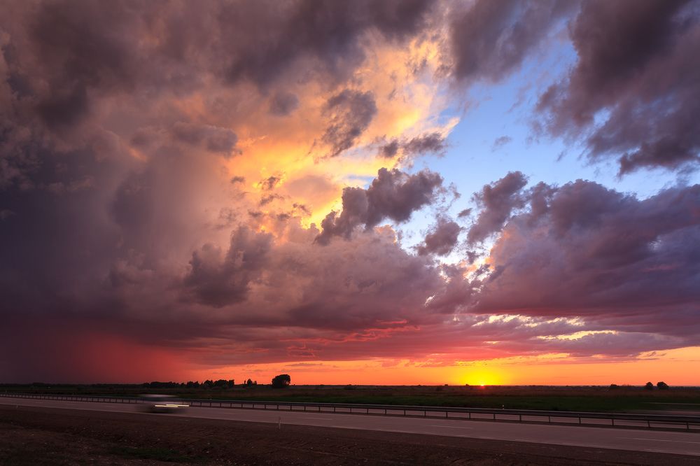 Закат после грозы