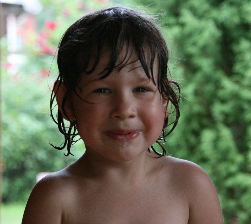 После купания