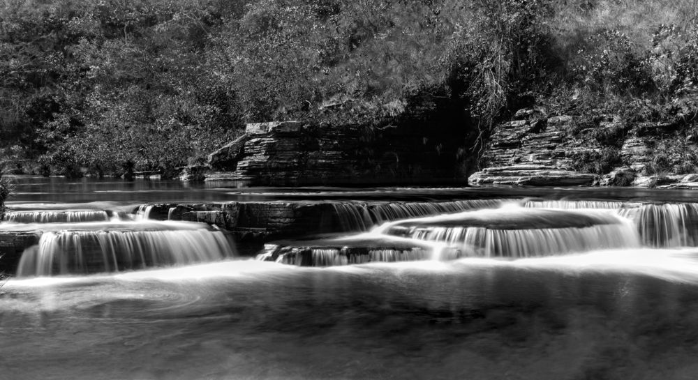 Black and White waterfall