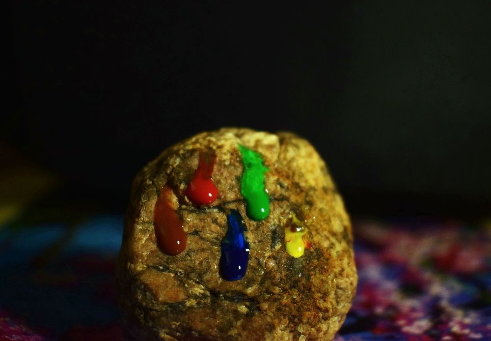 Colour on the rock