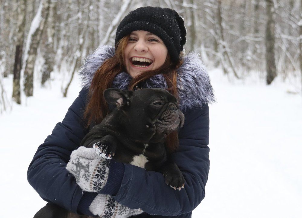 когда тебе подарили собаку))