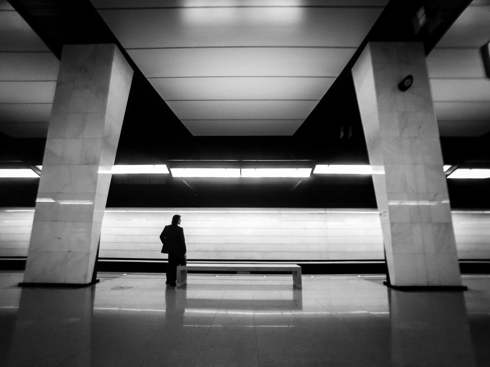 Alone in metro