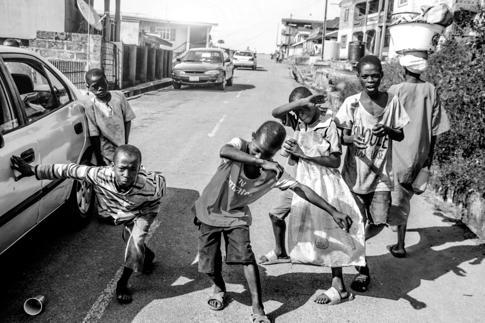 children excted and dancing