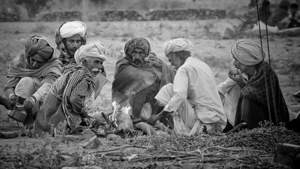 Having morning tea and discussion