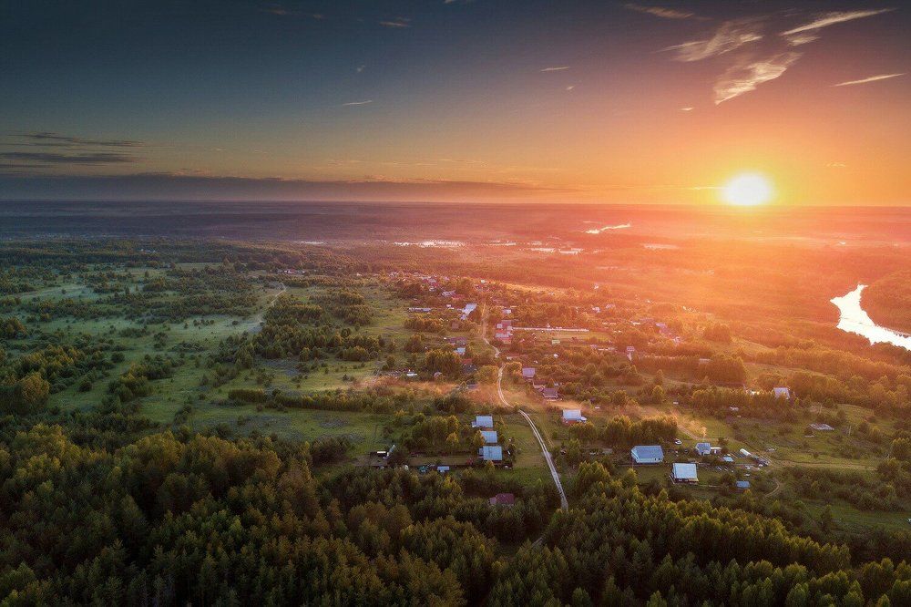 Вечер в деревне