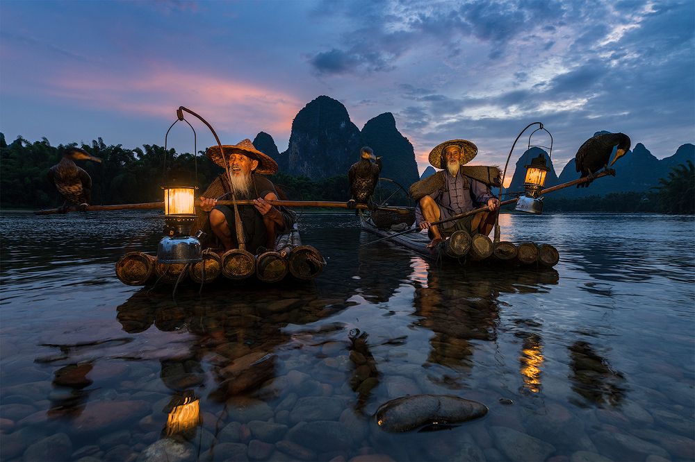 One lovely evening on Chinese river