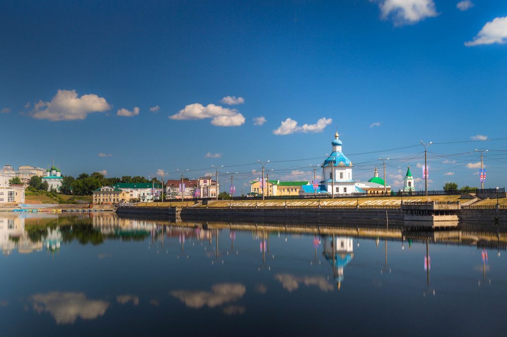 Дорога к храму в Чебоксарах.