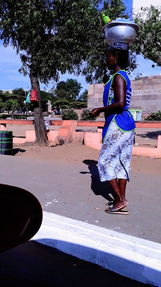 Woman selling goods