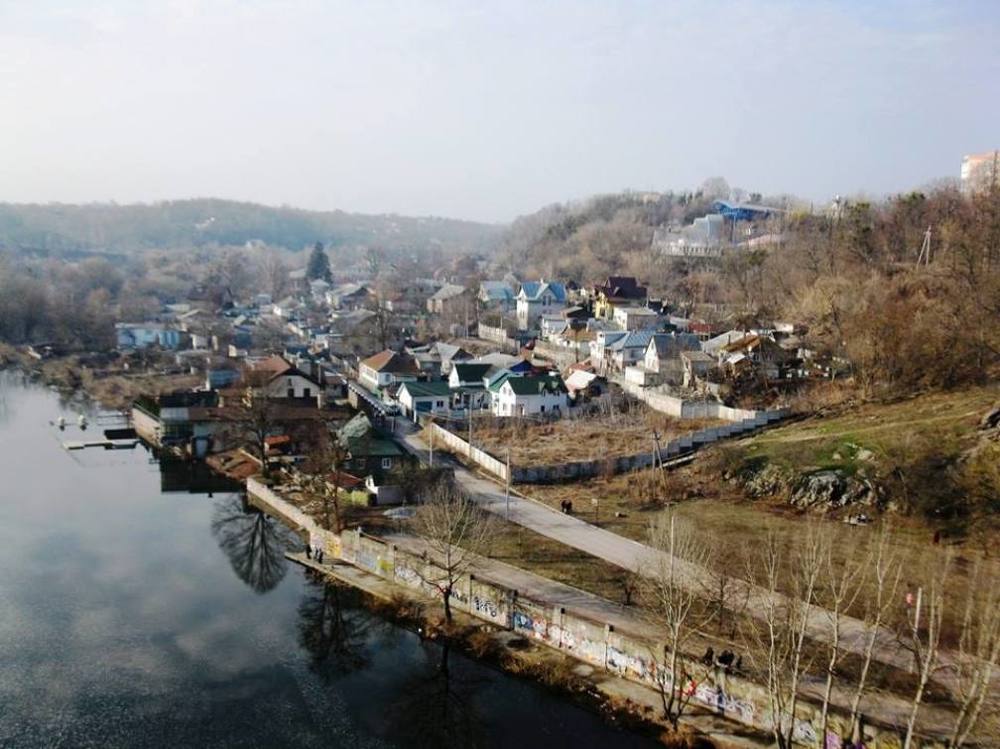 Вид на Чудновский переулок Житомира с высоты птичьего полета