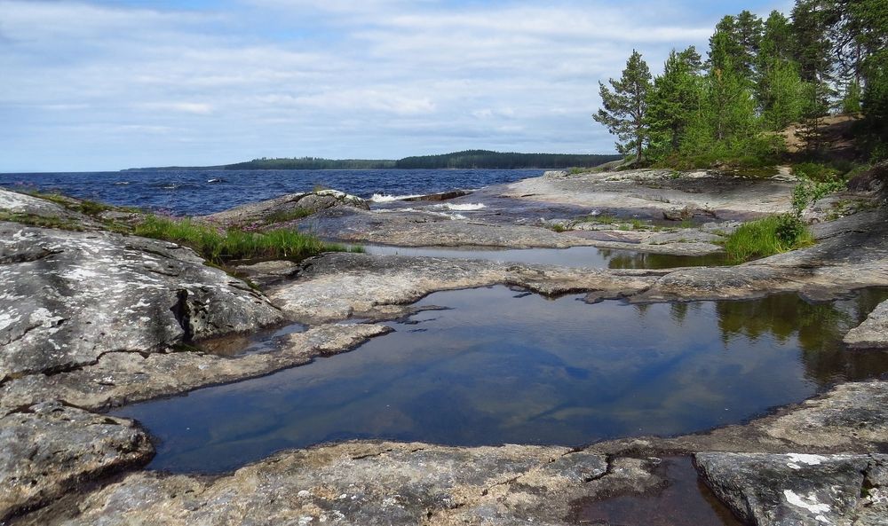 Сосны, камень и вода..