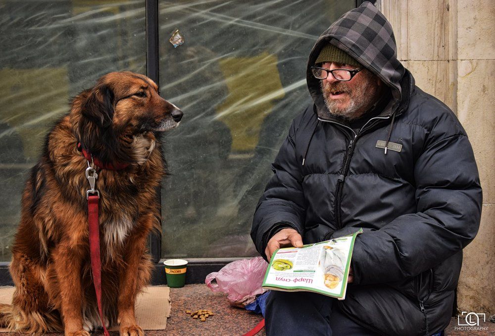 The dog and The old man