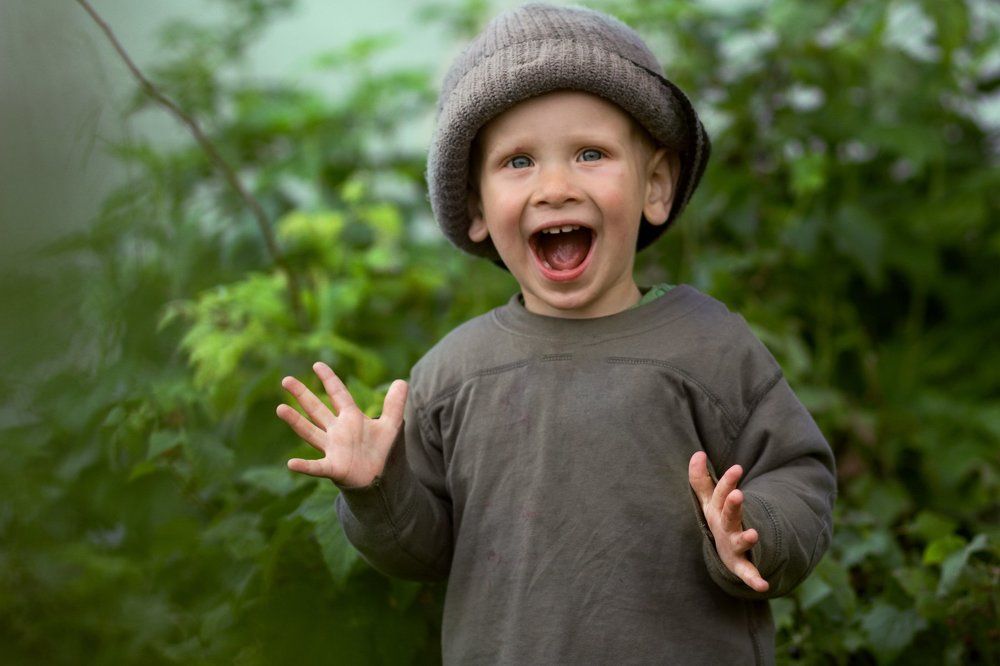 Ребенок в восторге