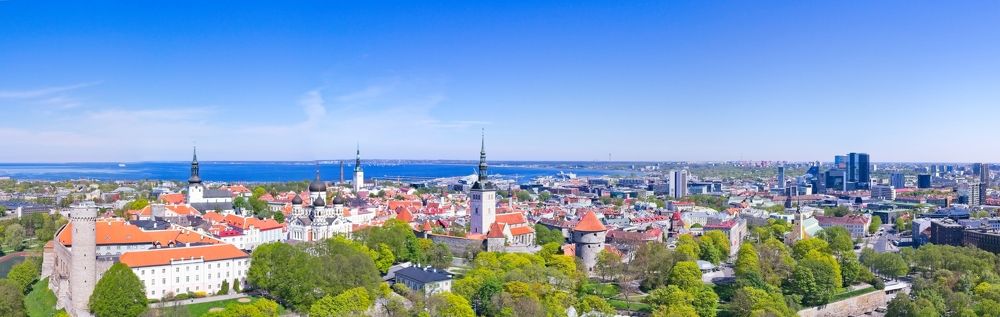 Panorama of city Tallinn, Estonia