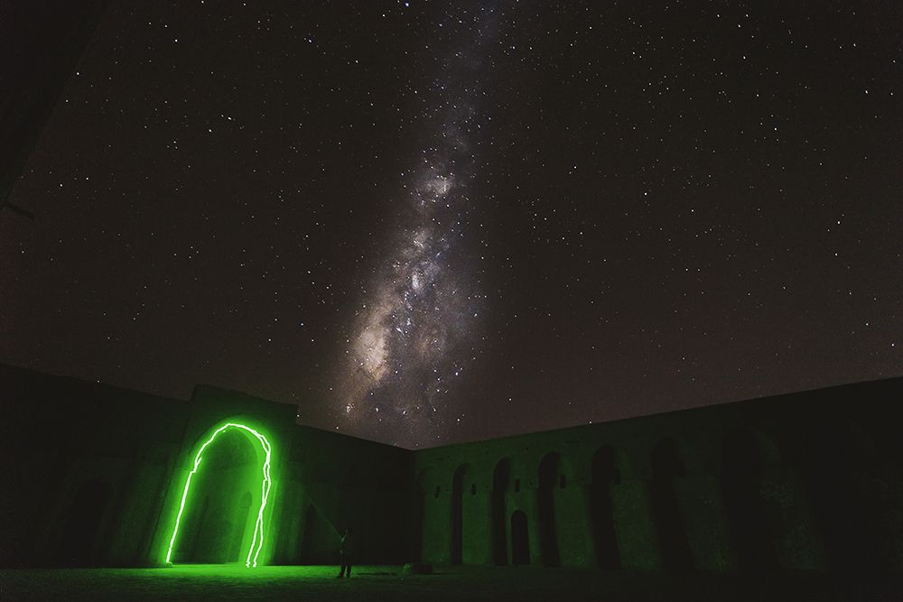 Al - Ukhaydir Fortress light paintng
