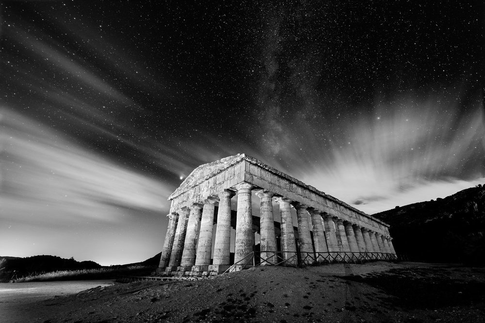 Segesta Temple and Milky Way - A Vision From Past