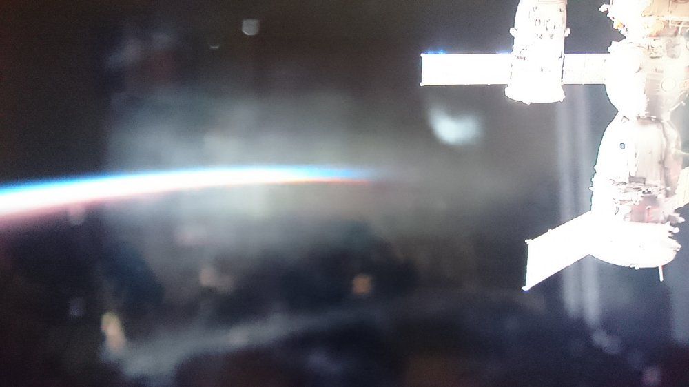 Закат на МКС