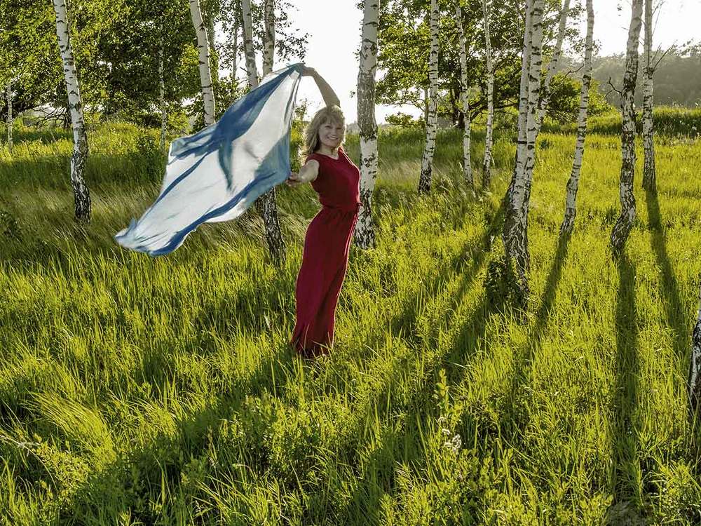 Синий шарфик