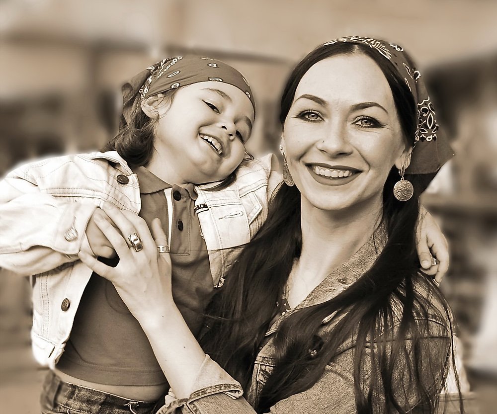 Happy together, mother and son.