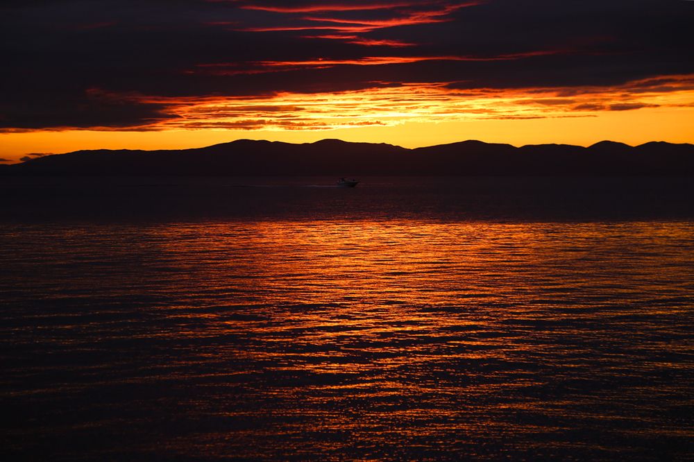 Огненный закат!