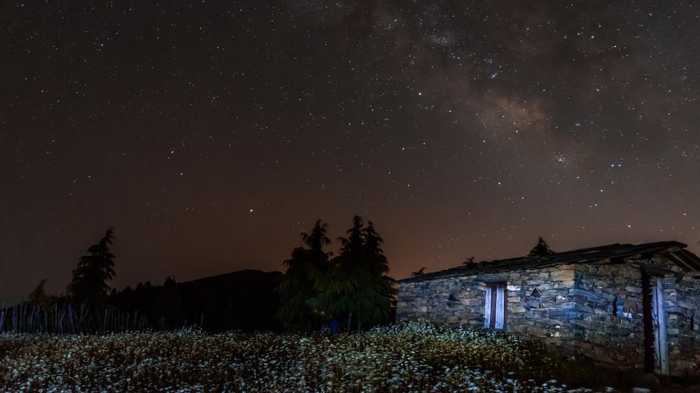 Milkyway behind the hut