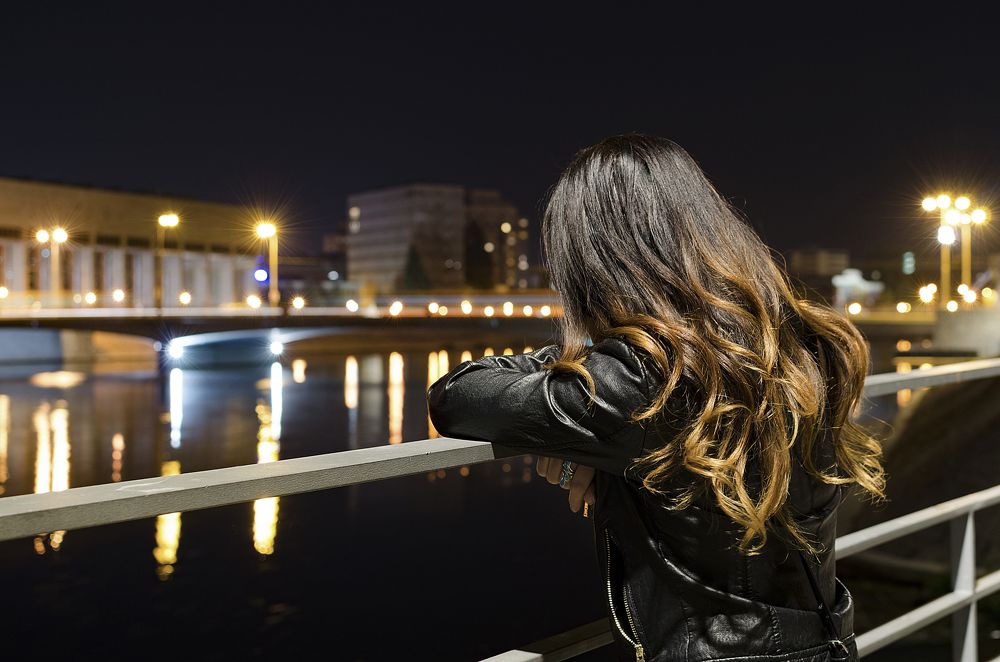 The night in her hair