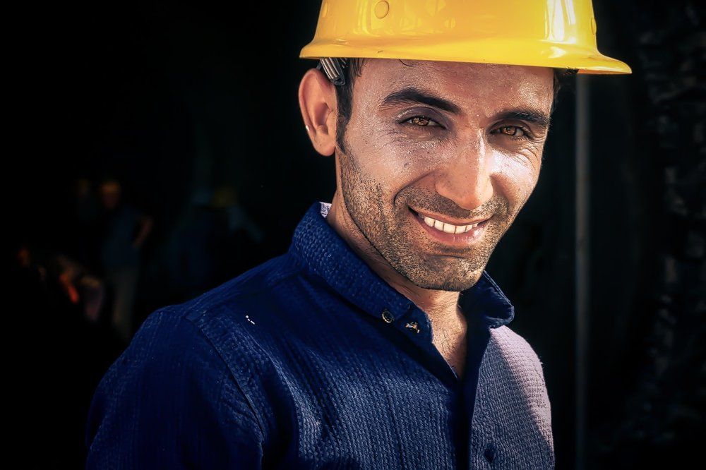 Worker smile