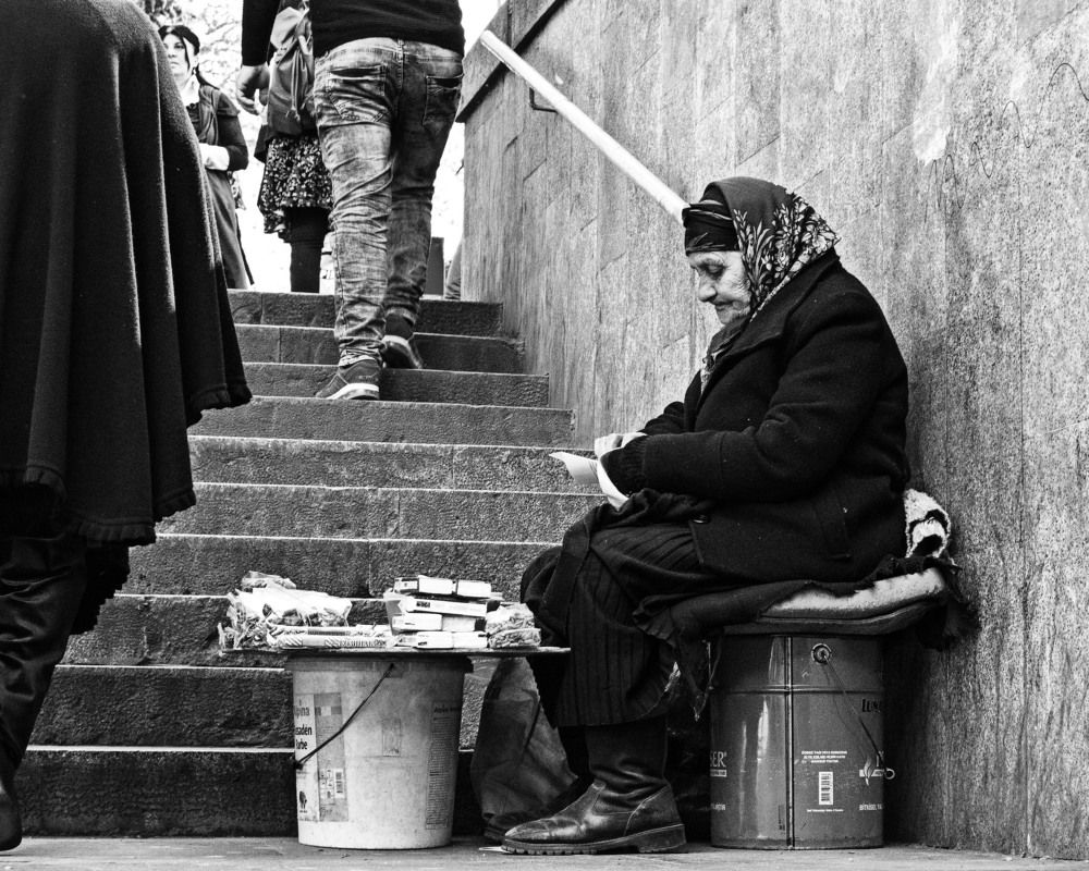 Elderly Street Hawker, Tbilisi, Georgia.
