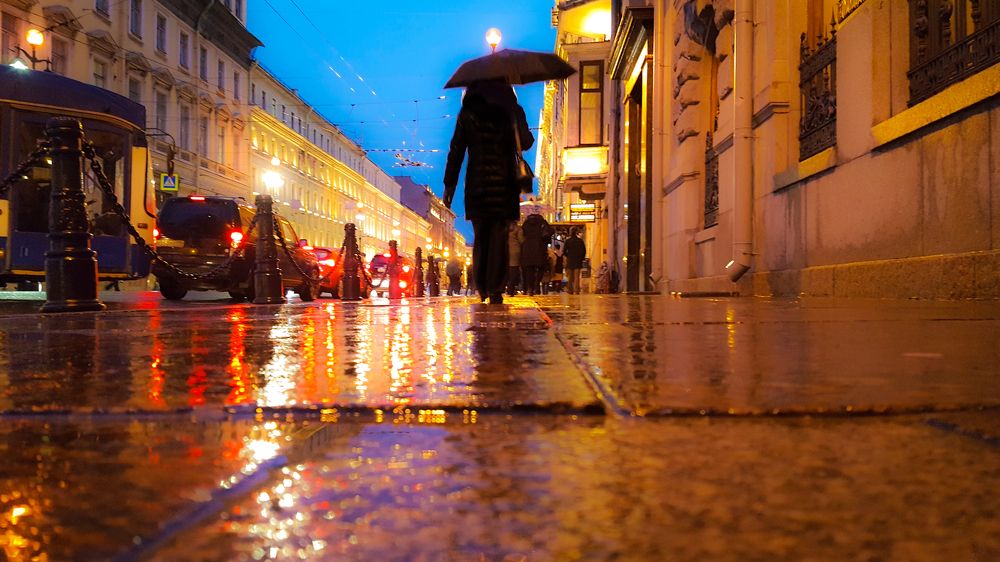 Прогулка под дождем...