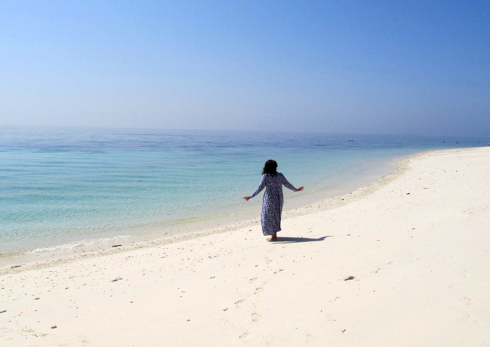 In the rhythm of splashing water. Sultanate of Oman