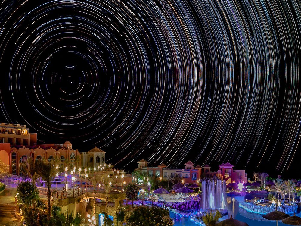 Startrails over the Sharm al Sheikh