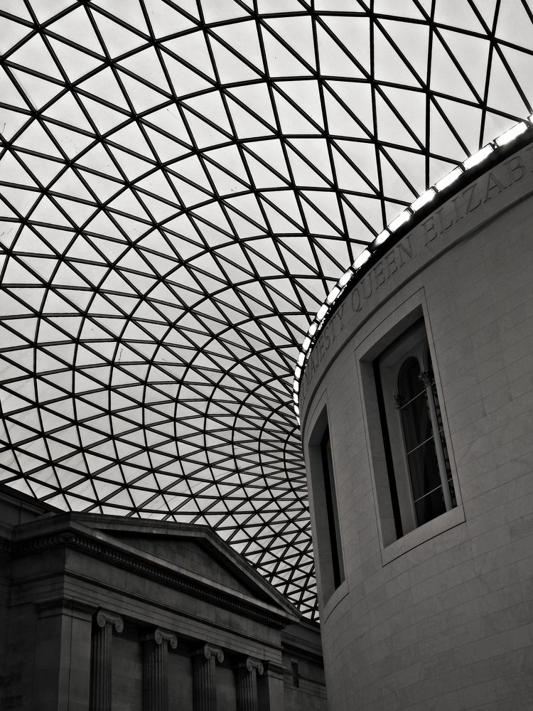 Британский национальный музей, крыша в одном из залов