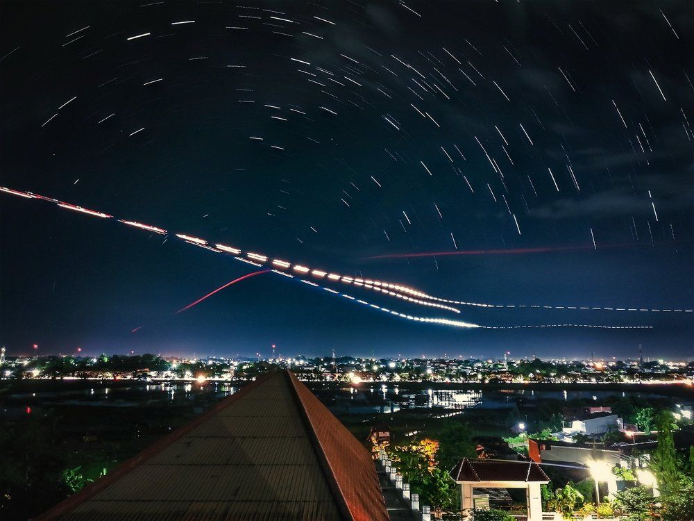 the city of makassar at night