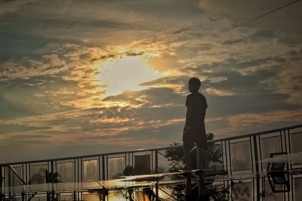 walking towards dusk