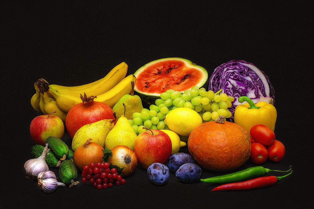 Фруктово-овощной набросок