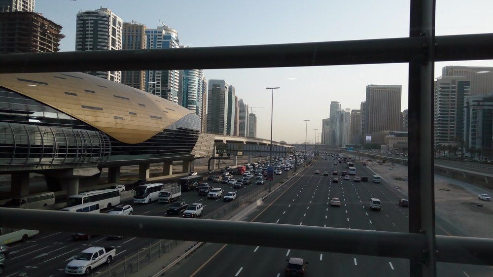 Dubai traffic.