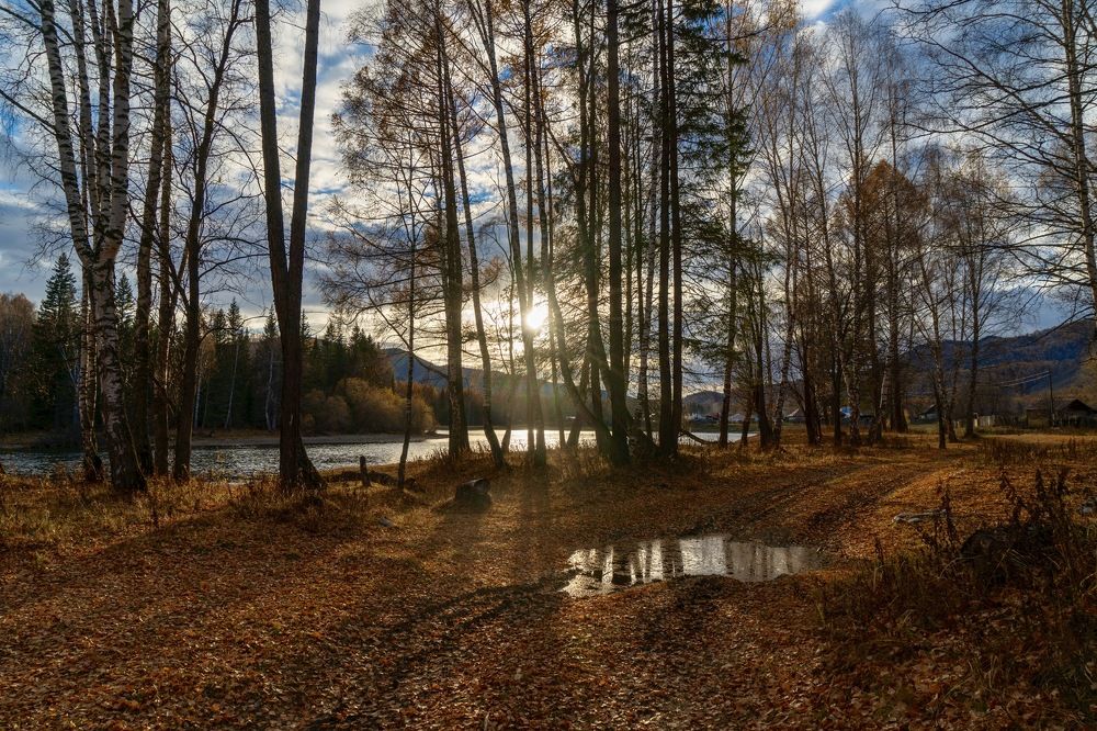 Закат на реке Кокса. Тюгурюк.