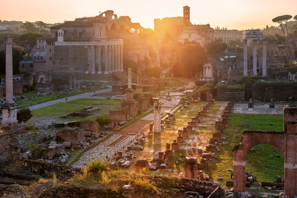 Sunrise at the Ancient Rome
