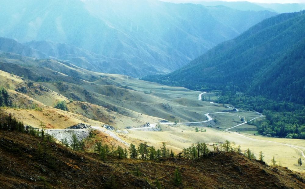 дождь на перевале.