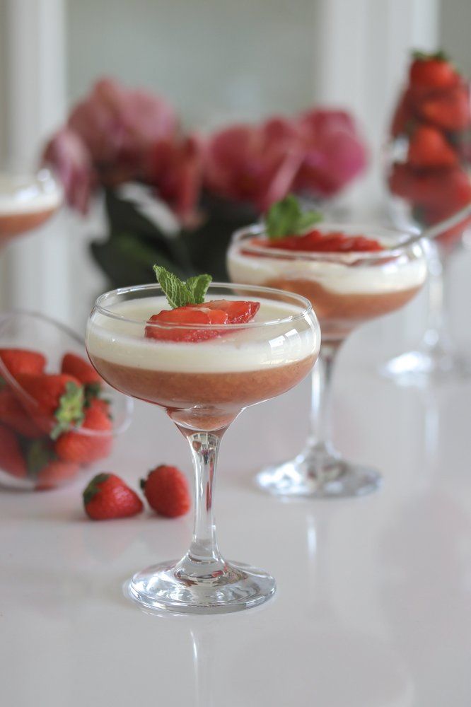 Dessert Strawberry and rhubarb