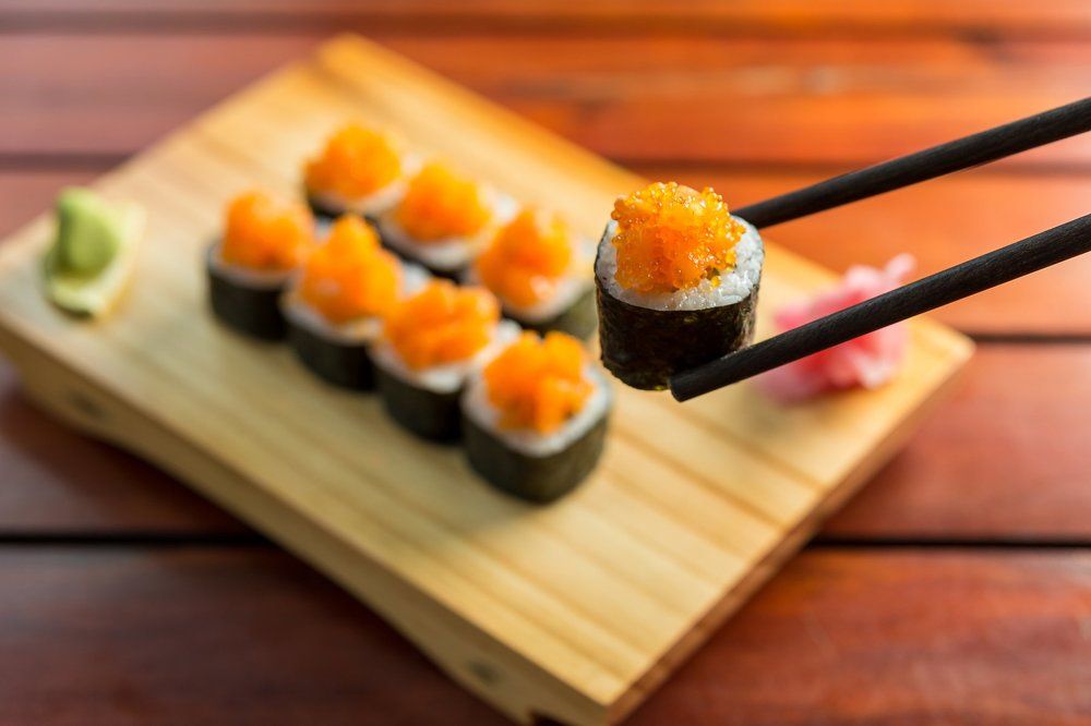 Flying fish roe roll