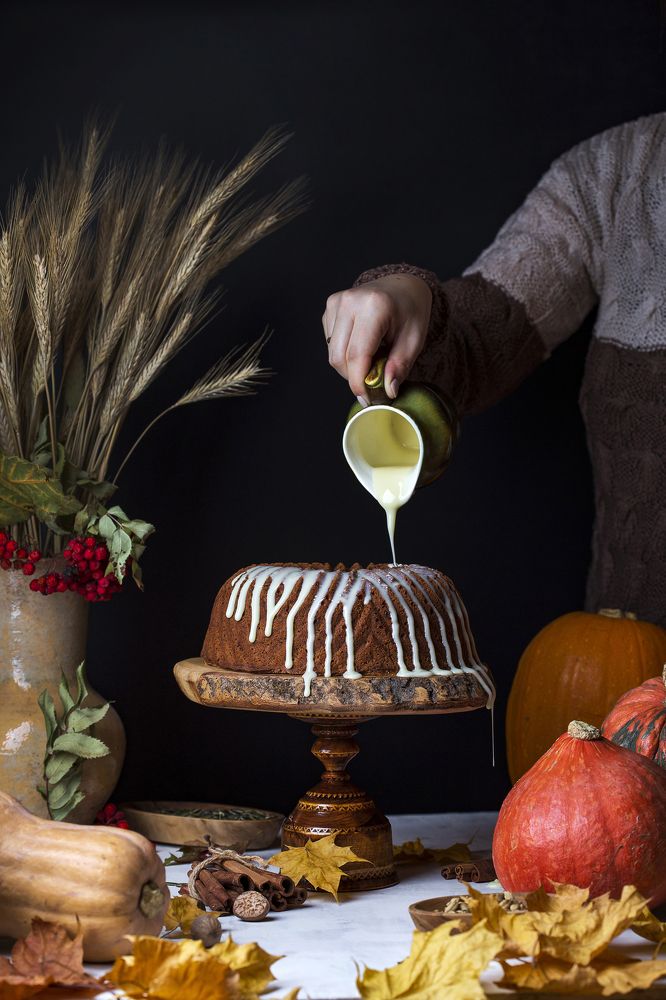 Тыквенный кекс со сливочной глазурью